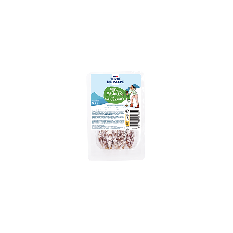 TERRE DE L'ALPE Mini Bûchettes à l'Ail des Ours - 120g