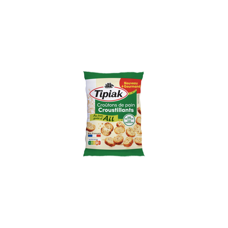 TIPIAK Croûtons de Pain Croustillants Ail 75g - 75g