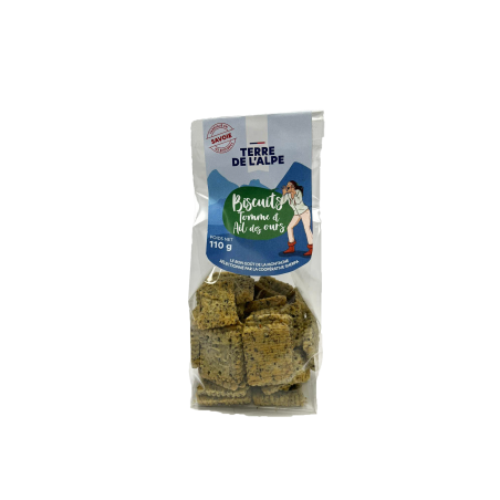 TERRE DE L'ALPE Biscuits Apéritifs Tomme et Ail des Ours