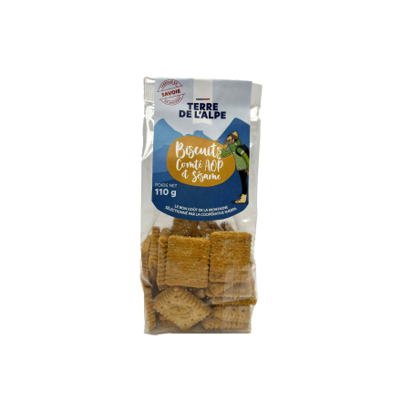 TERRE DE L'ALPE Biscuits Apéritifs Comté et Sésame