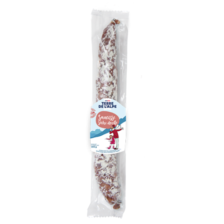 TERRE DE L'ALPE Saucisse sèche droite pur porc