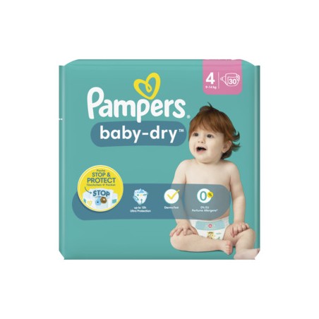 Pampers baby-dry taille 4 - 9-14kg - x30