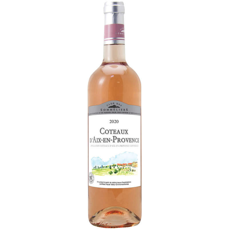 CLUB DES SOMMELIERS Coteaux d'Aix en Provence rosé - 75cl