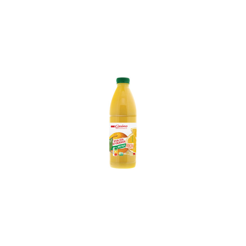 CASINO Pur Jus d'orange avec pulpe - 90cl