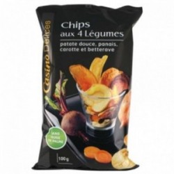 CASINO DÉLICES Chips aux 4 Légumes 100g