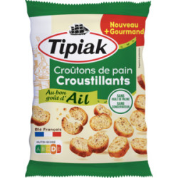 TIPIAK Croûtons de Pain Croustillants Ail 75g - 75g