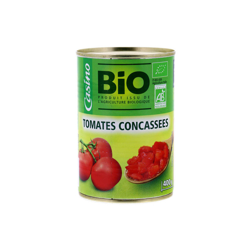 CASINO Tomates Pelées Bio - 400g
