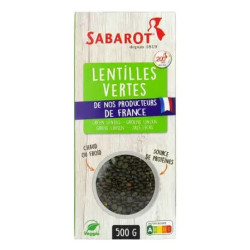 SABAROT Lentilles Vertes de France Veggie - 500g