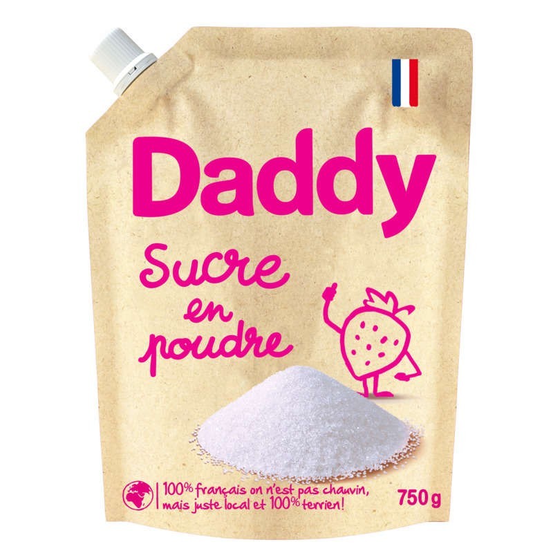 DADDY Sucre en poudre poche kraft 750g