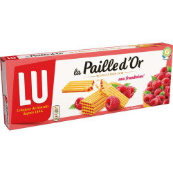 LA PAILLE D'OR Gaufrettes framboise - 170g