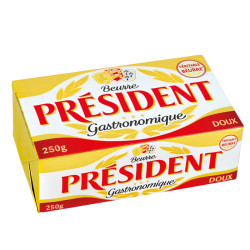PRESIDENT Beurre doux 82%Mg - 250g