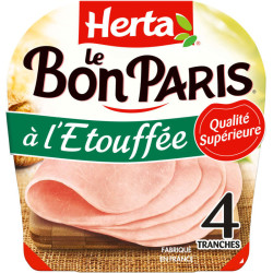 HERTA Jambon à l'étouffée Le Bon Paris 4 tranches - 170g
