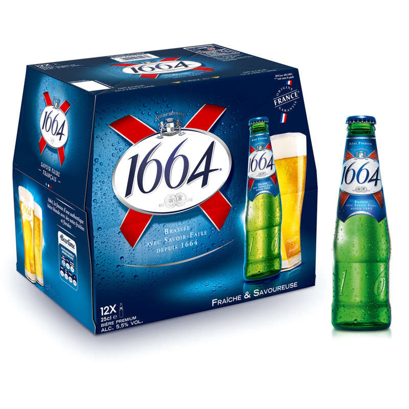 KRONENBOURG Bière blonde 1664 5.5° - 12x25cl