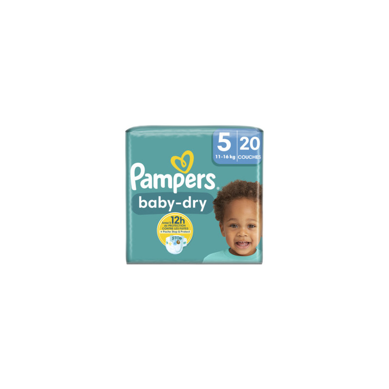 PAMPERS Baby Dry Couches T5 11 à 16kg - x20