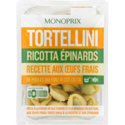 MONOPRIX Tortellini ricotta épinards aux œufs frais - 300g