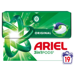 ARIEL Lessive en Capsule 3en1 Pods - 19 lavages