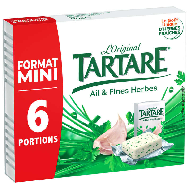 TARTARE Fromage Ail et Fines herbes 6 portions - 96g
