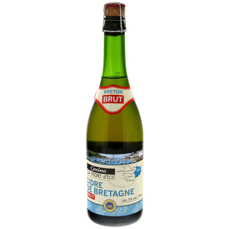 CASINO Cidre de Bretagne brut bouché 5° - 75cl
