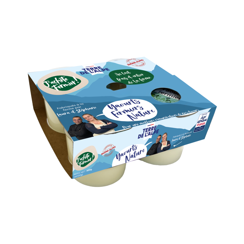 TERRE DE L'ALPE Yaourt Nature TDA - 4x100g