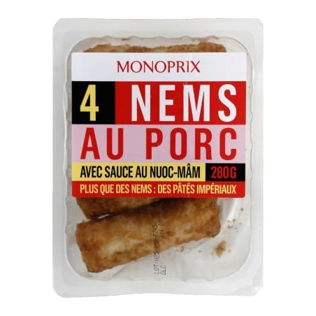Nems de porc x4 - 280g