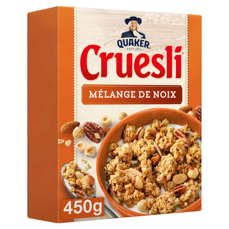 QUAKER Cruesli Céréales Mélange De Noix - 450g