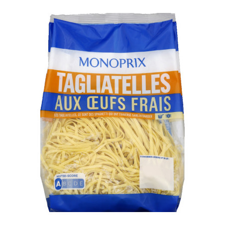 Monoprix Tagliatelles aux œufs frais 350g