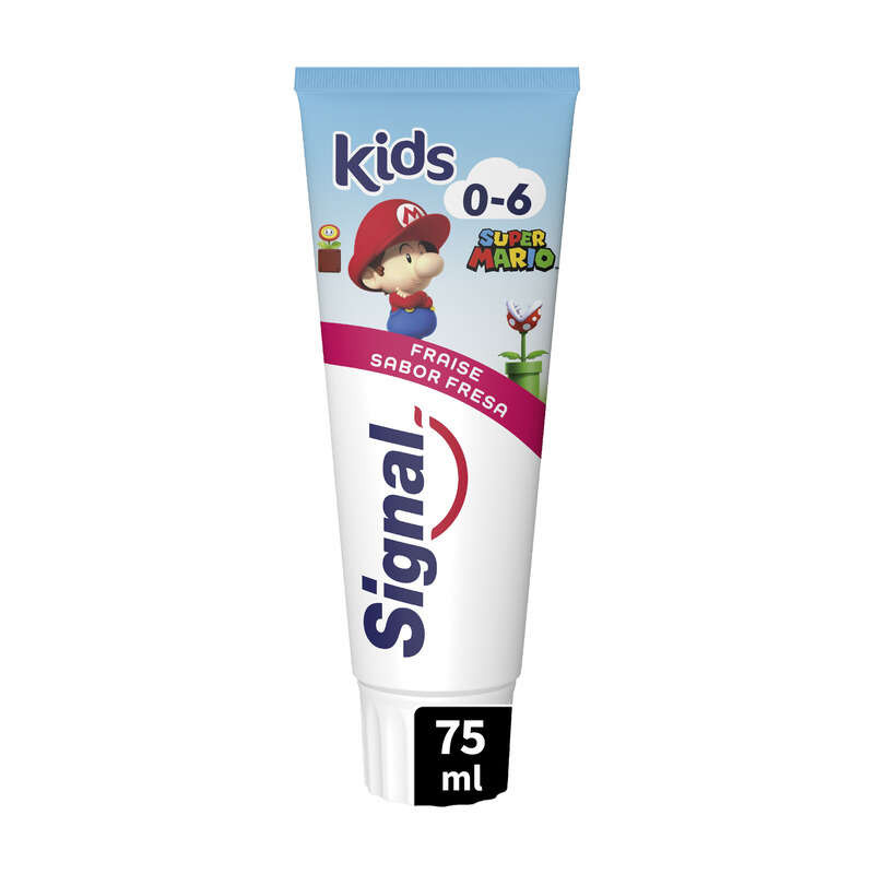 SIGNAL Dentifrice mario kids fraise - 75ml