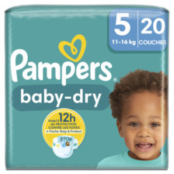 PAMPERS Baby Dry Couches T5 11 à 16kg - x20