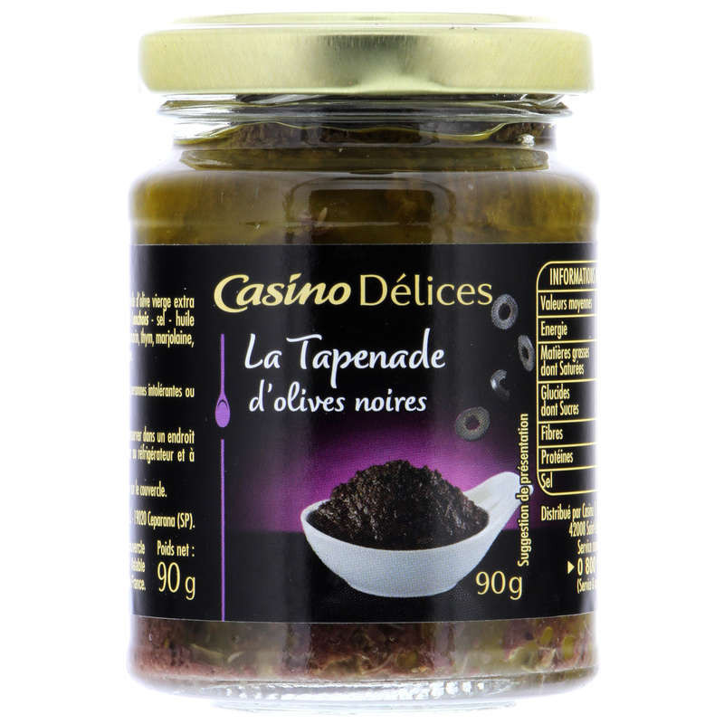 CASINO DÉLICES Tapenade d'olives noires - 90g