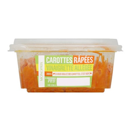 Carotte râpées Vinaigrette Allégée - 300g