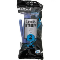 CASINO Rasoirs Jetables 2 Lames Tête Fixe - x15