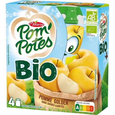 Pom'Potes Pomme Bio - 4x90g
