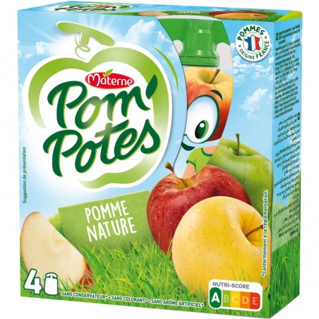 Pom'Potes pomme nature - 4x90g