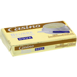 CASINO Beurre traditionnel doux - 125g