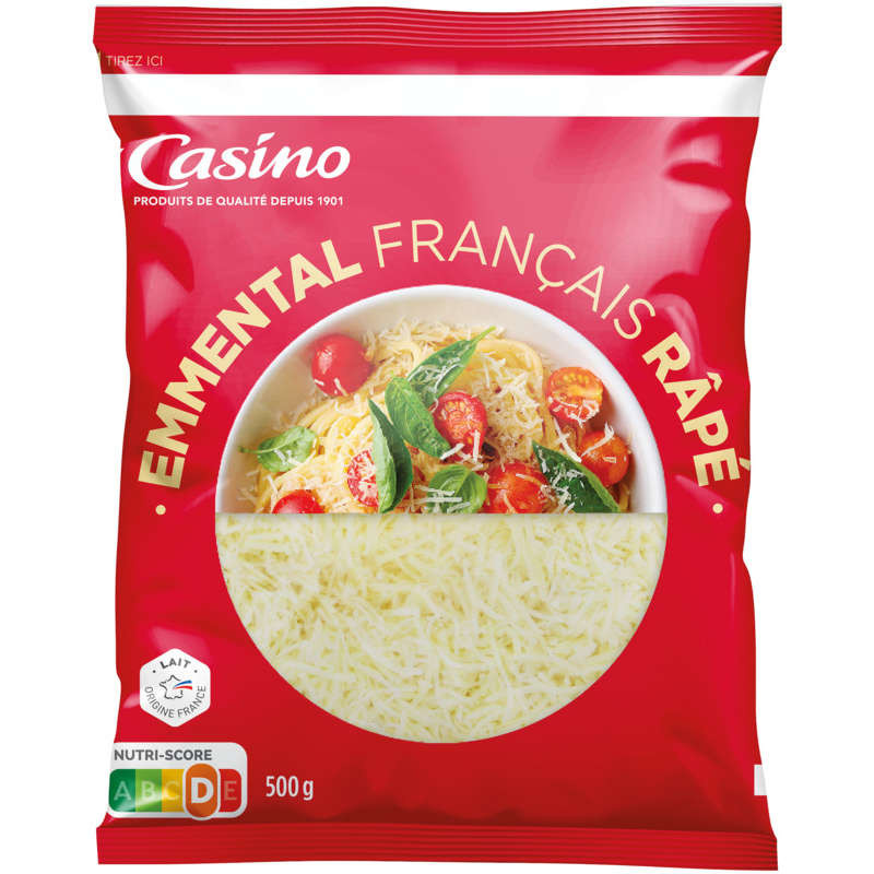 CASINO Emmental râpé - 500g