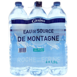 ROCHE DES ECRINS Eau de source de montagne des Alpes - 6x1.5L