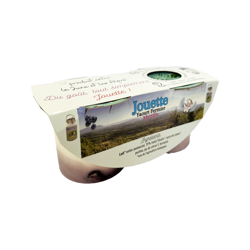 TERRE DE L'ALPE Yaourt fermier bi-couche Myrtilles Bio - 2x100g