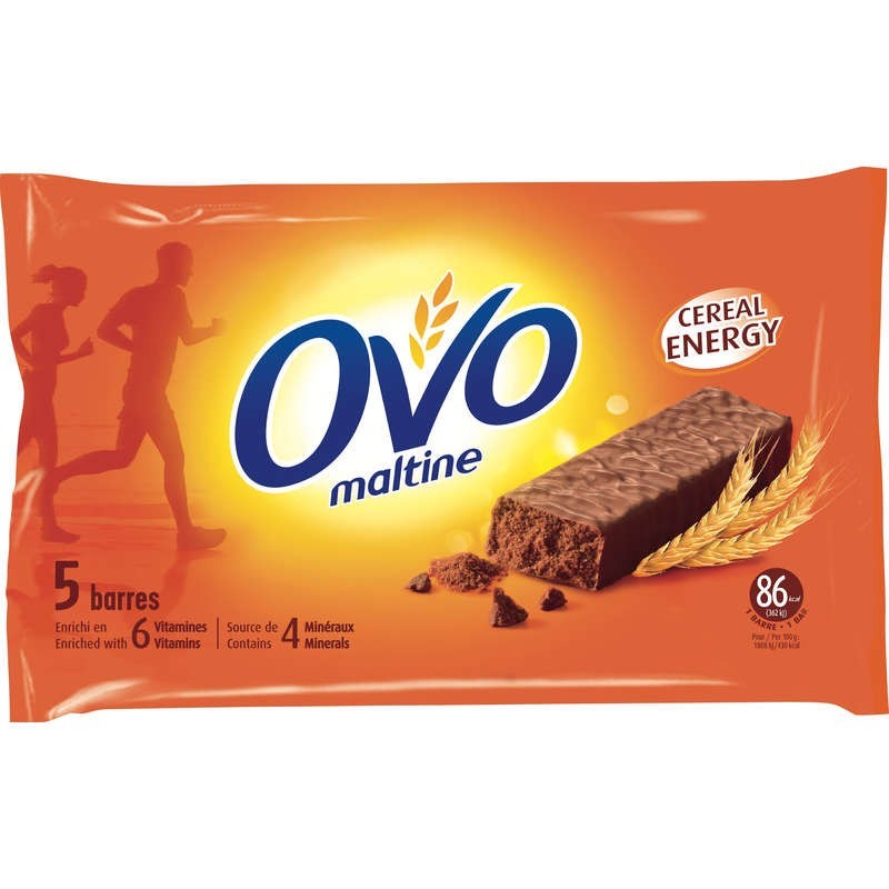 OVOMALTINE Barres diét. malt choc. 5x20g