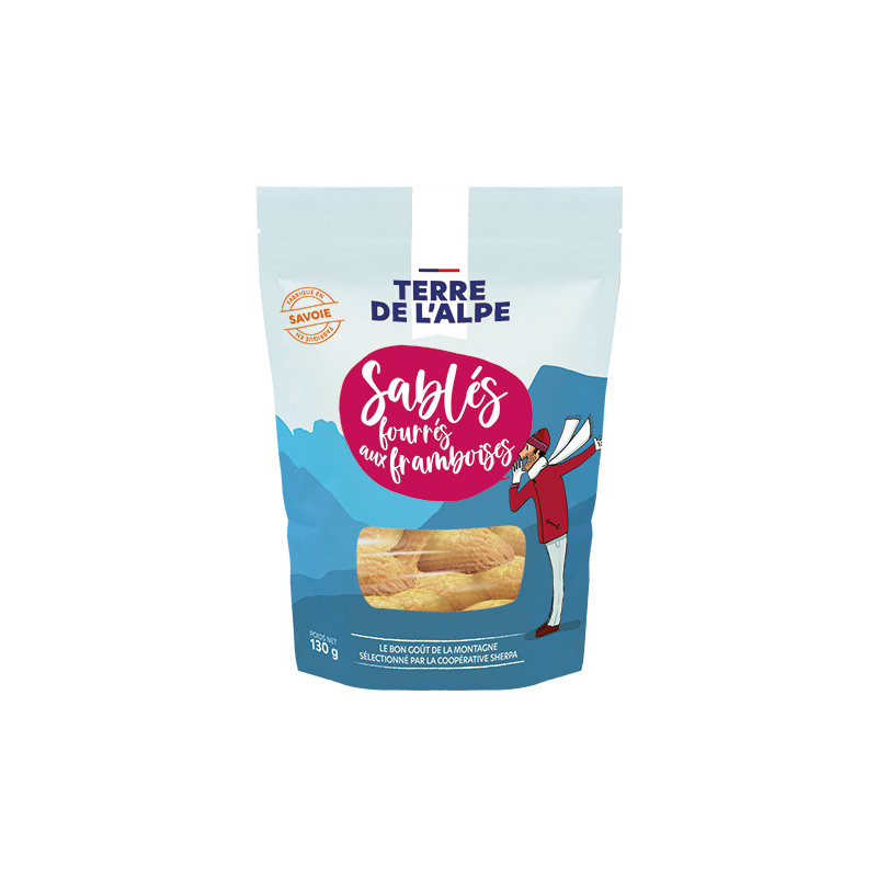 TERRE DE L'ALPE Sablés Framboise Le paquet de 130g