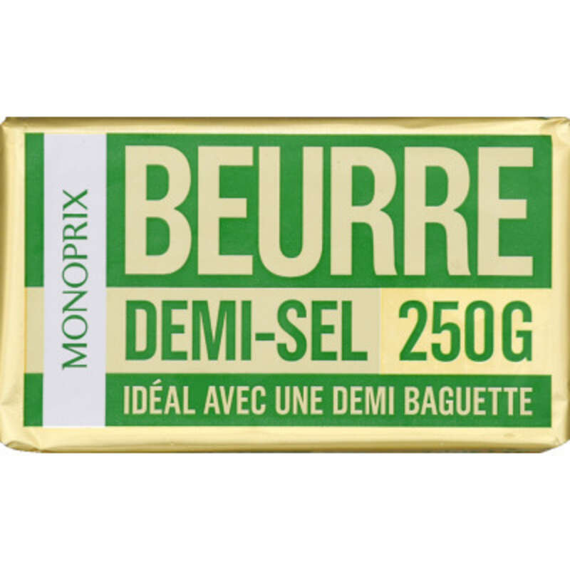 MONOPRIX Beurre demi-sel - 250g