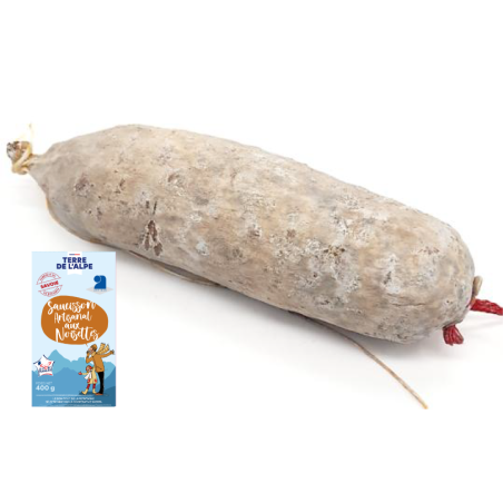 TERRE DE L'ALPE Saucisson Artisanal aux Noisettes