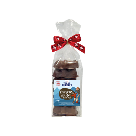 TERRE DE L'ALPE Ourson Guimauve Chocolat Noir