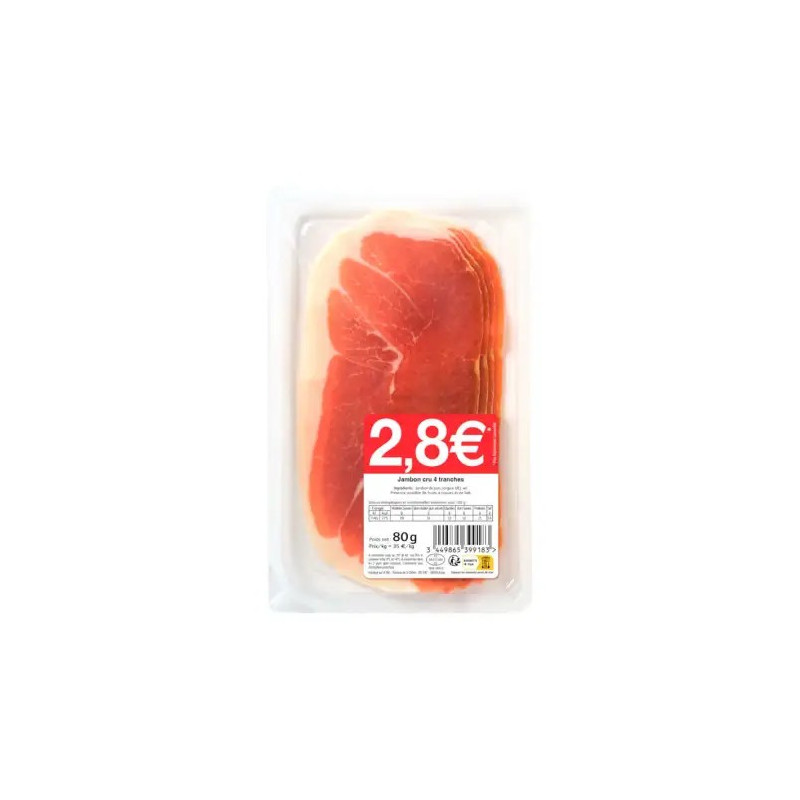 Jambon Cru Sans Conservateur  - 80g