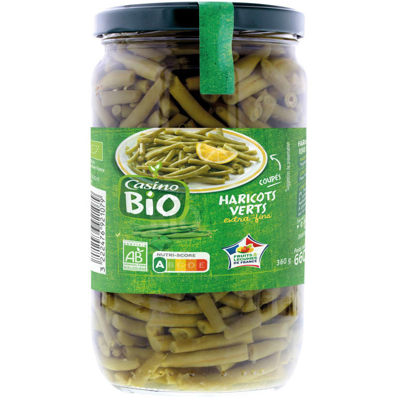 Casino Bio Haricots Verts Extra fins 660g