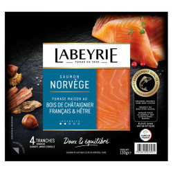 Labeyrie Saumon Atlantique de Norvège 4 tranches 130g