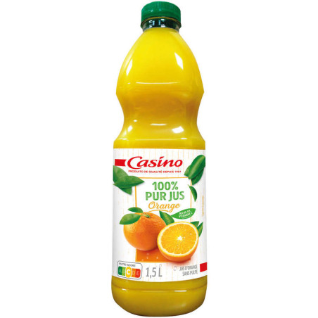 Casino Jus d'orange - 100% pur jus - 1,5l