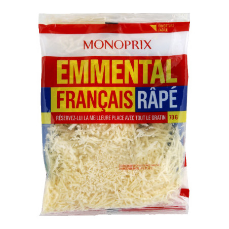 Monoprix Emmental français râpé 3x70g