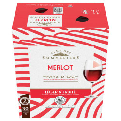 Le Club des Sommeliers Merlot Rouge 3L