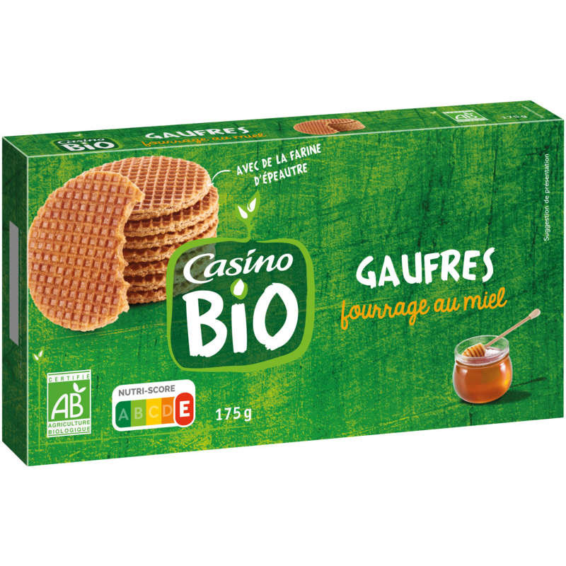 Casino Bio Gaufres Au Miel - Biologique - 175G