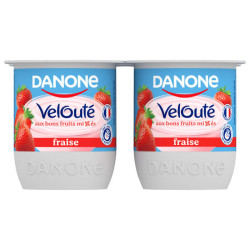 Danone Velouté Fruix Yaourt Aux Fruits Brassé Fraise 4x125g
